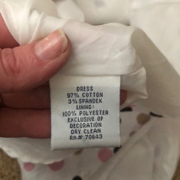 Adorable pink and tan polka dot dress size 14 - Picture 5 of 5